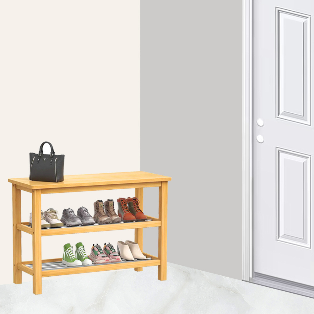 bamboo 2 tier shoe rack entryway freestanding storage organizer with 3 tiers wooden opening rotating shoe rack