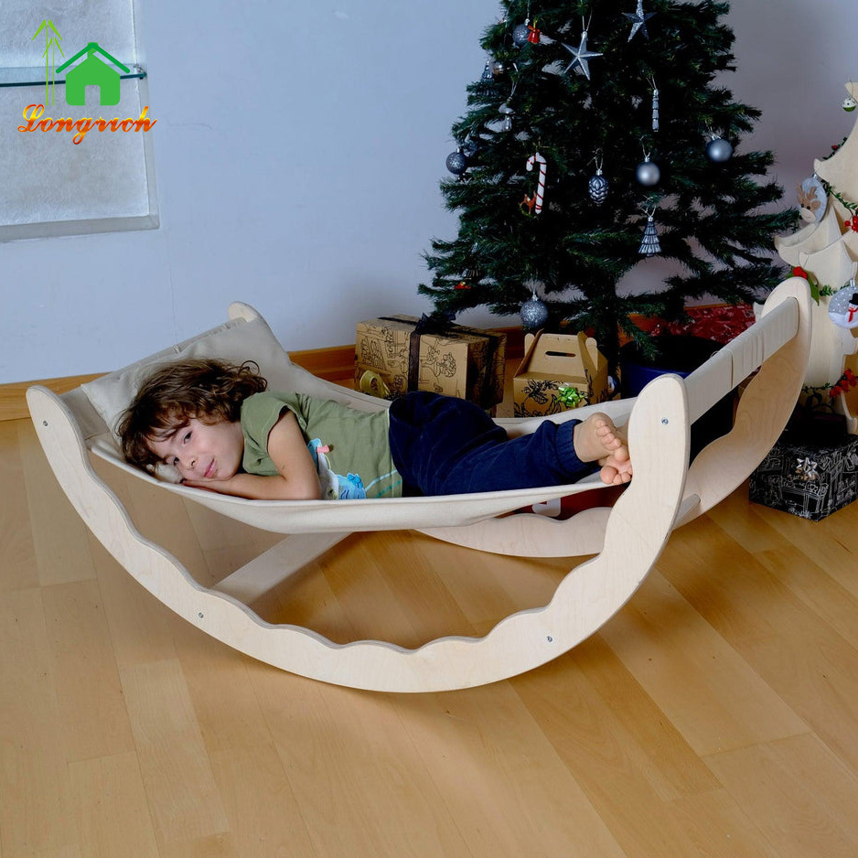 High Quality Baby Swing Bed Baby Wooden Hammock Bed Indoor Rocking Hammock for Toddler