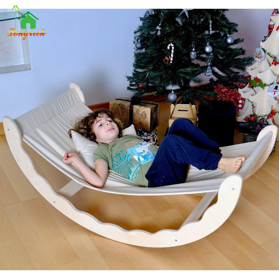 High Quality Baby Swing Bed Baby Wooden Hammock Bed Indoor Rocking Hammock for Toddler