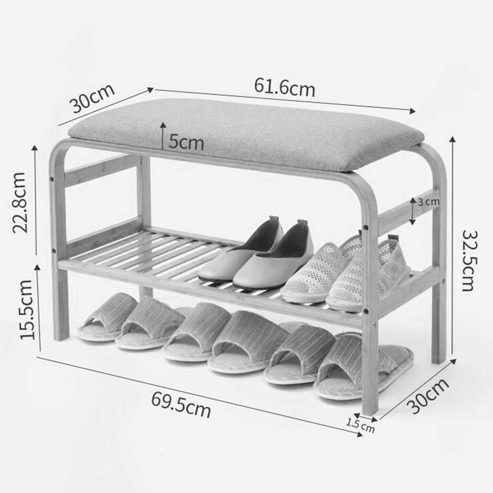 Chairs Stools Bench Bamboo Shoe Rack Hallway Shoe Cabinet Seat Cushion Shoe Storage Bench