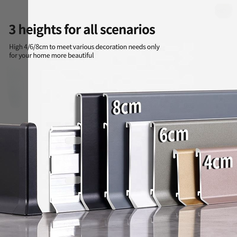 Aluminum alloy L-shaped edge wrapped external corner decorative strip floor wall panel right angle edge closing strip