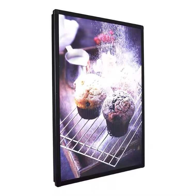 Slim Led Snap Frame Advertise Light Box Fast Food Outdoor Advertising Light Box For Desk