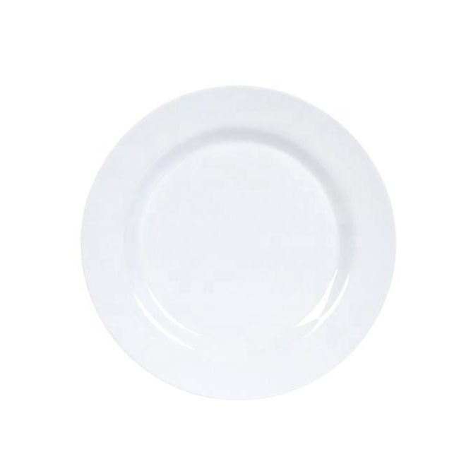 Super market hot sell 8'' 9'' 10'' white color catering use melamine dinner plates