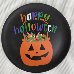 Halloween Party Customized Glow in the Dark Dinnerware Funny Dinner Decorations Plastic Pumpkin Candy Melamine Plates