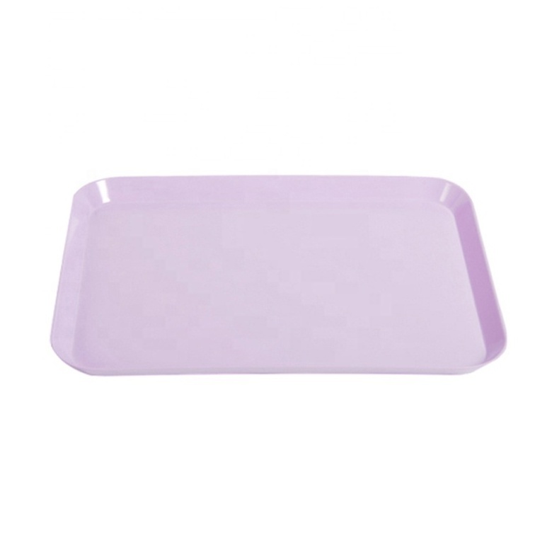 Cheap price restaurant use strong melamine colourful trays, solid color melamine plastic custom rolling tray