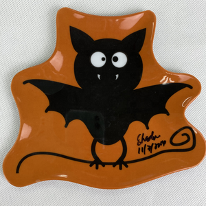 Customized 8 Inch Fluorescent Melamine Glow-in-the-Dark Plates Jednorazowych Obiadowej Disposable Party Halloween  Plate