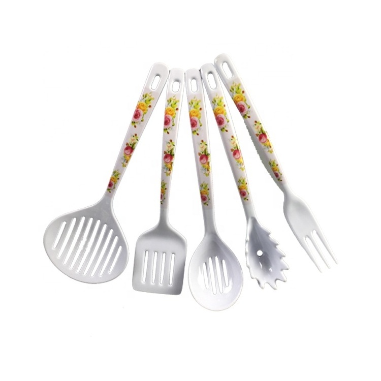 Food Grade 10 Piece Kitchenware Spoon Whisk Tongs Cooking Spatula Melamine Kitchen Utensil Set