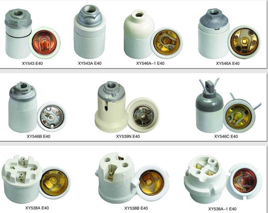 e40 e39 ceramic lamp holders with aluminum cover porclelain bulb base light socket e40 light parts lighting fits