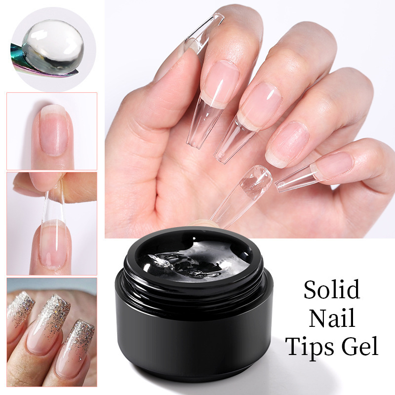 Custom Nail Tip Glue 5g Sticky Soft Gel Long Lasting Fast Dry Manicure Press On Nails Gummy UV Solid False Tips Glue