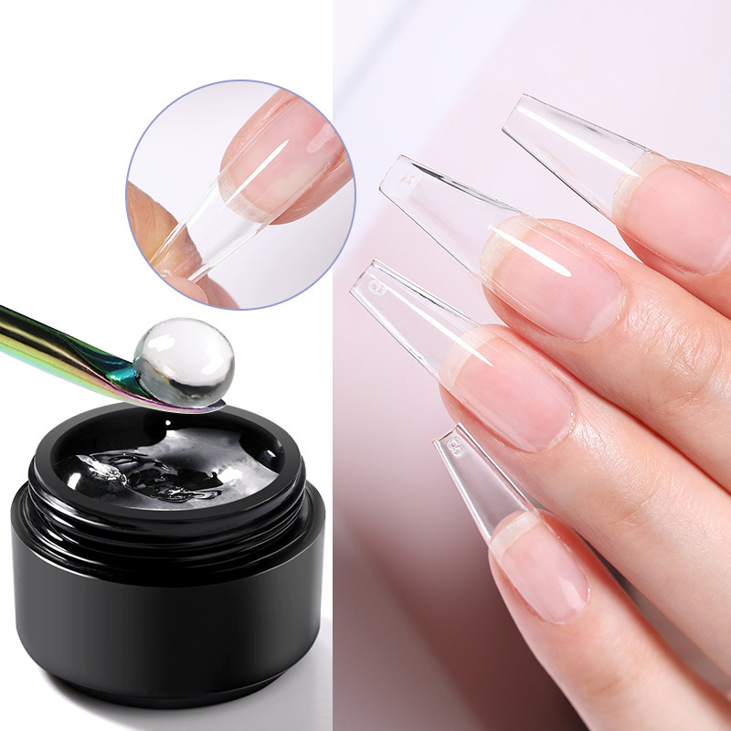 Custom Nail Tip Glue 5g Sticky Soft Gel Long Lasting Fast Dry Manicure Press On Nails Gummy UV Solid False Tips Glue