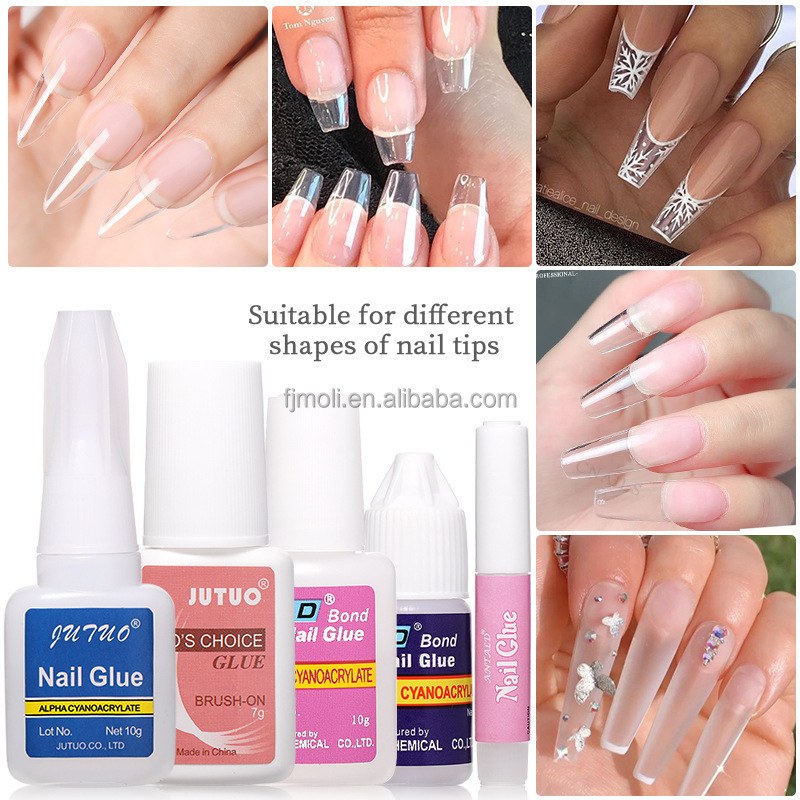 Morri 5 Styles Best Price Acrylic Artificial Press On Nail Tips Glue Bond 8ml Nail Glue Bulk Gel For Nails