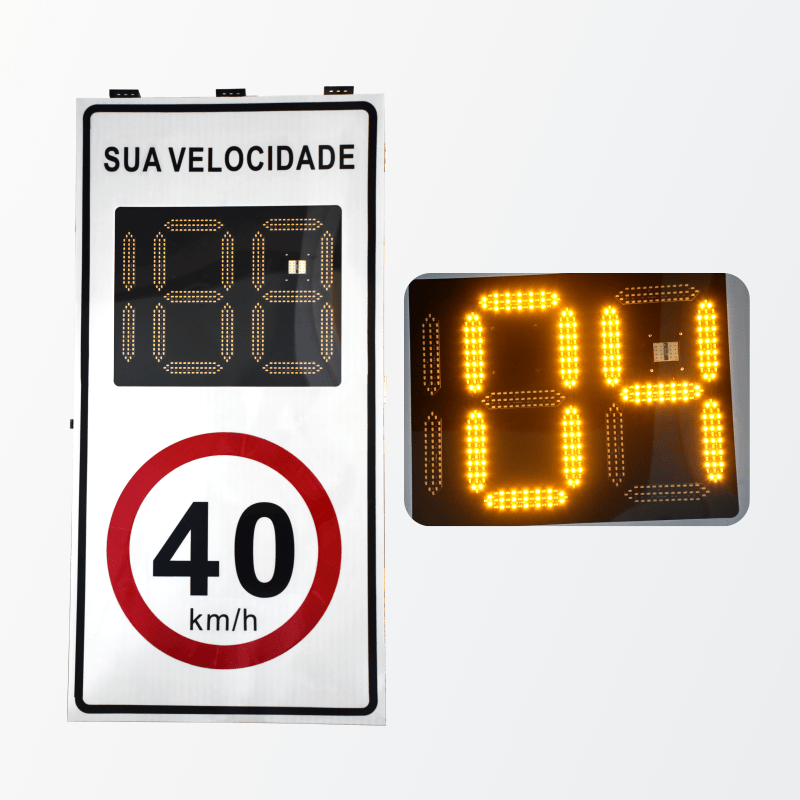 solar radar speed limit sign with holder outdoor LED radar traffic signs speed radar detector sign