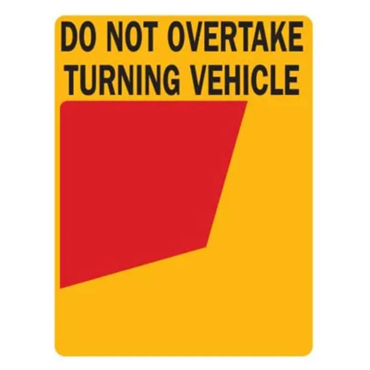 Truck Safety Warning signs Reflective Rear Marker Sticker Signs For Vehicle Do Not Overtake Turning Vehicle signs