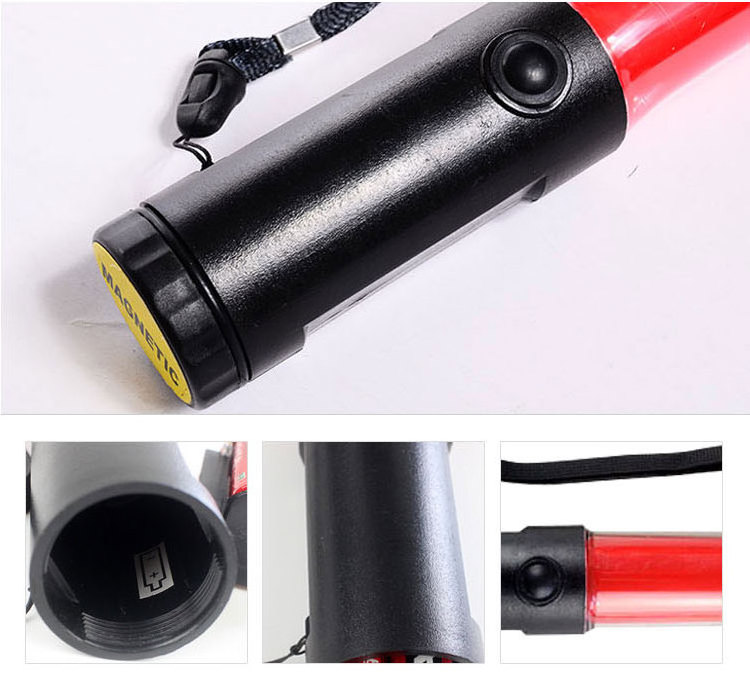 LED Traffic wand baton with battery, traffic signal control baton