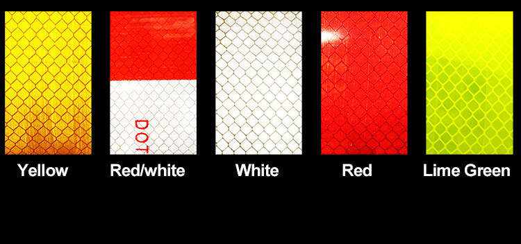 Safety Warning DOT-C2 Red And White Stickers Truck Conspicuous Mark Reflective Tape