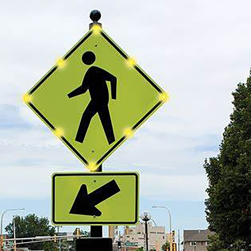 LED Aluminum Custom Safety signage Slow down sign Solar Pedestrian Crossing Sign,