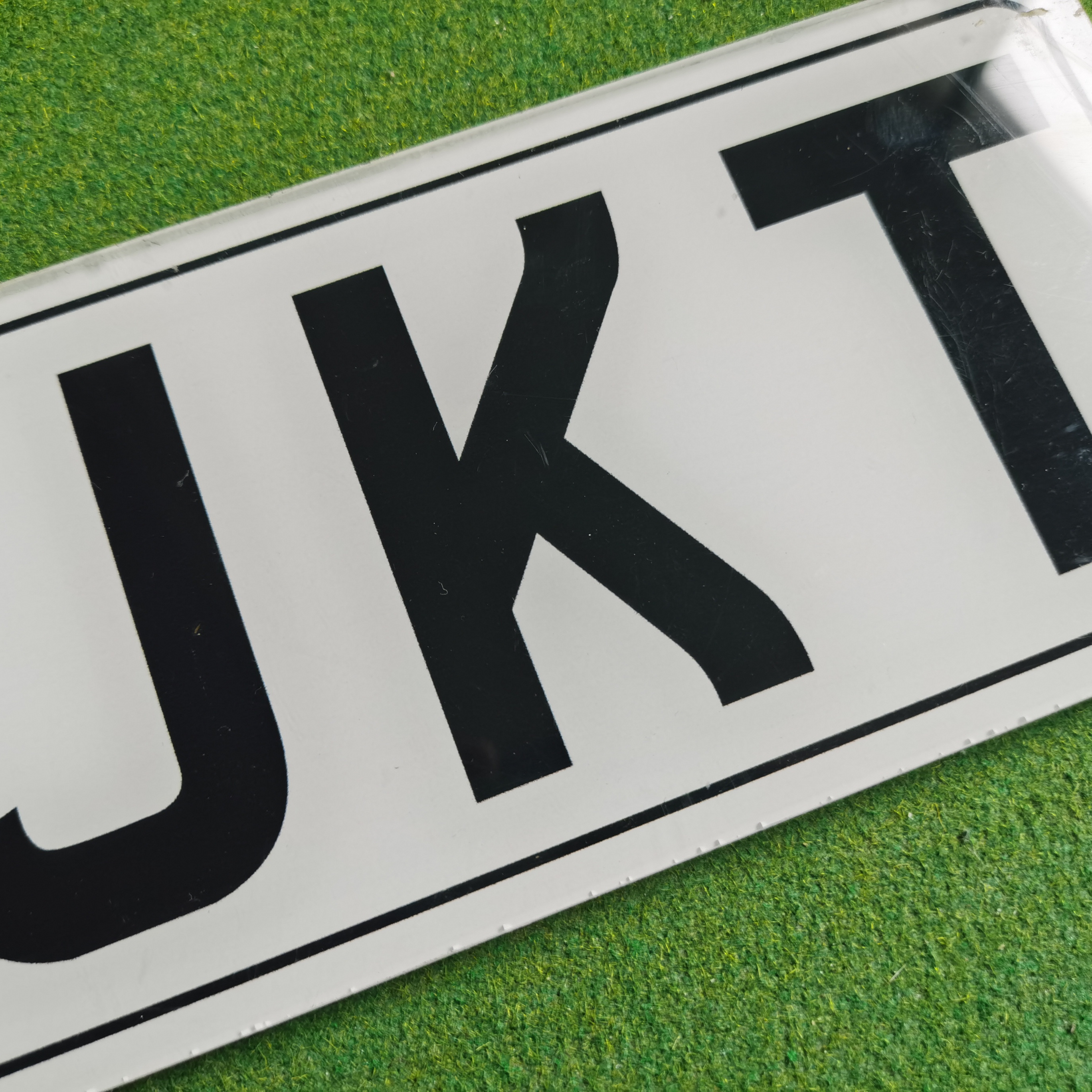 OEM Waterproof Strong Adhesive 4D BLACK Laser Cut 3mm Acrylic Number Plates Letters 3D Gel Plates