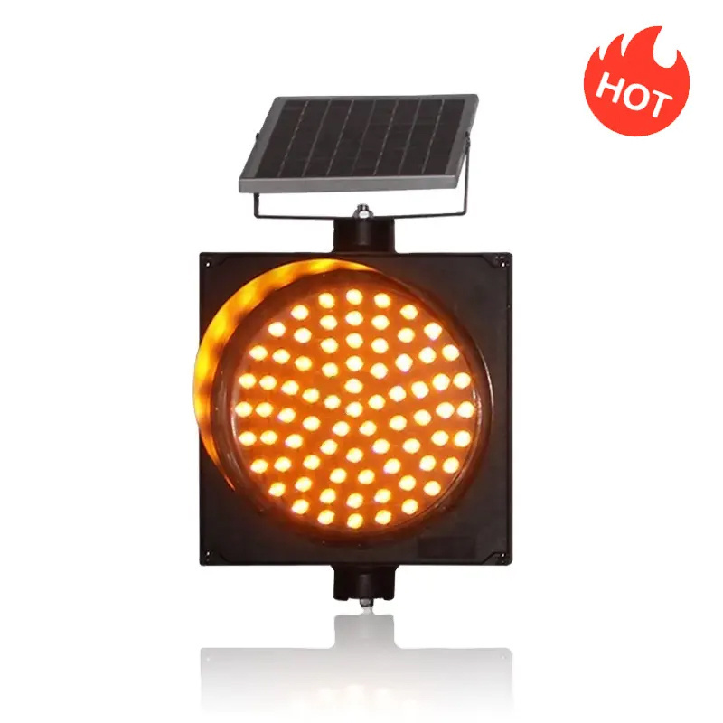 Factory Price 300mm Solar Power Traffic Warning Products LED Products LED  Warning Light For Roadway