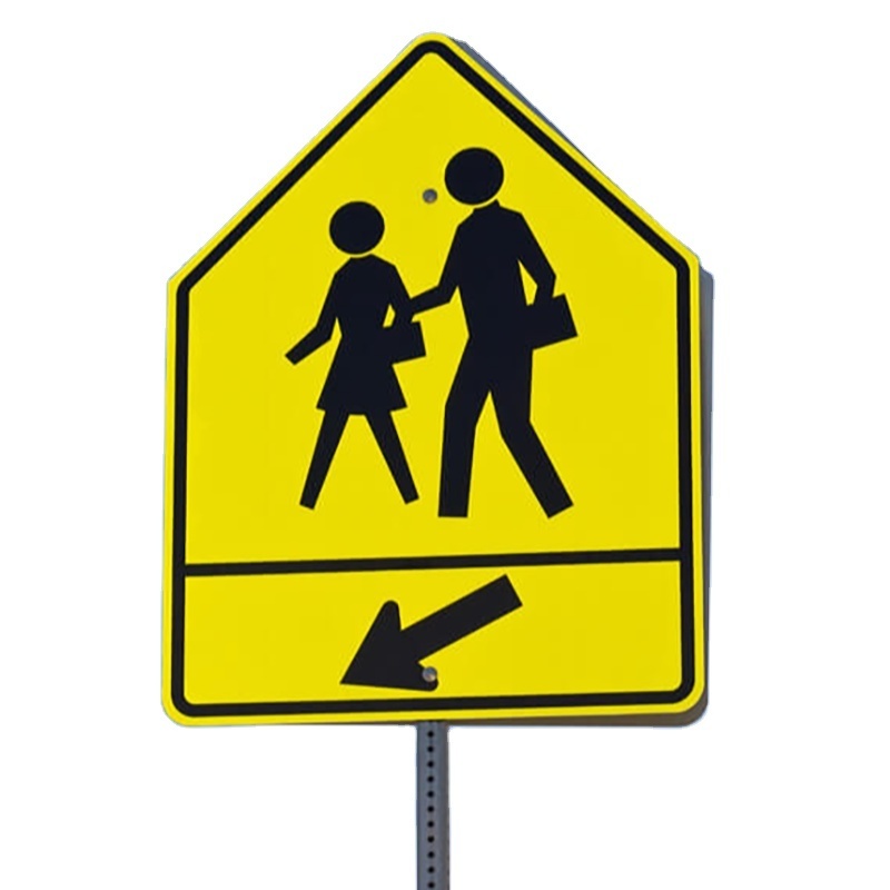 Traffic signs Pedestrian Crossing Symbol safety warning sign  aluminum School Zone Sign