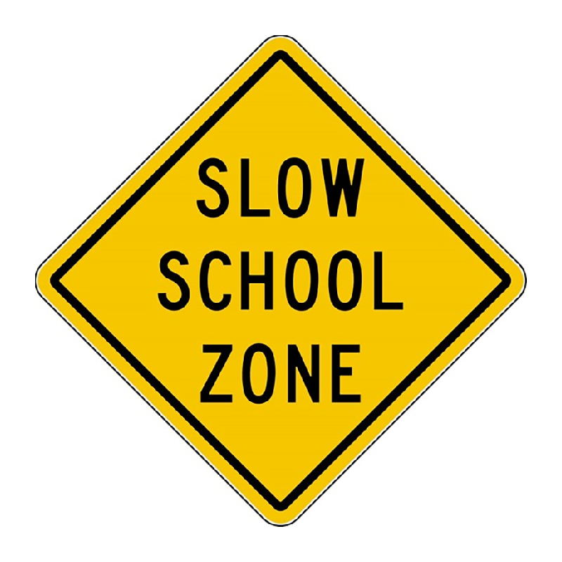 Traffic signs Pedestrian Crossing Symbol safety warning sign  aluminum School Zone Sign