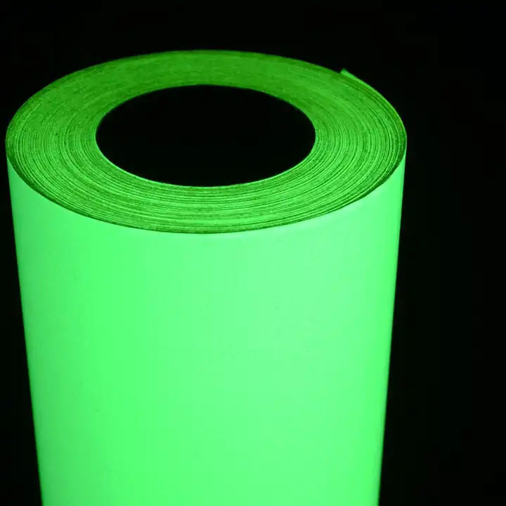 Luminous Film Photoluminescent Self Adhesive Vinyl Glow in the dark Vinyl Film luminous reflective tape