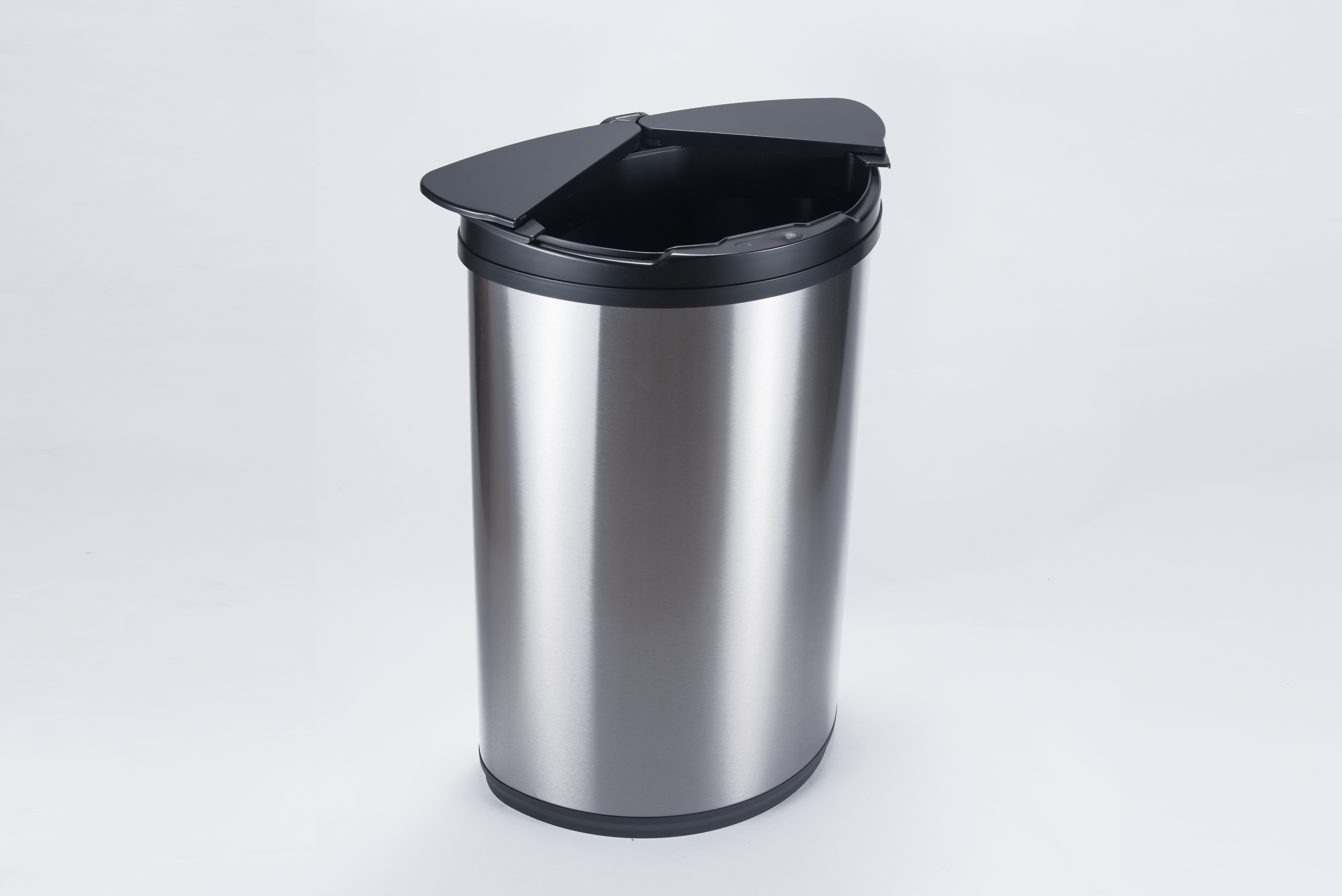 Sensor waste bin 47L Hot selling slide open touchless trash bin smart stainless steel can