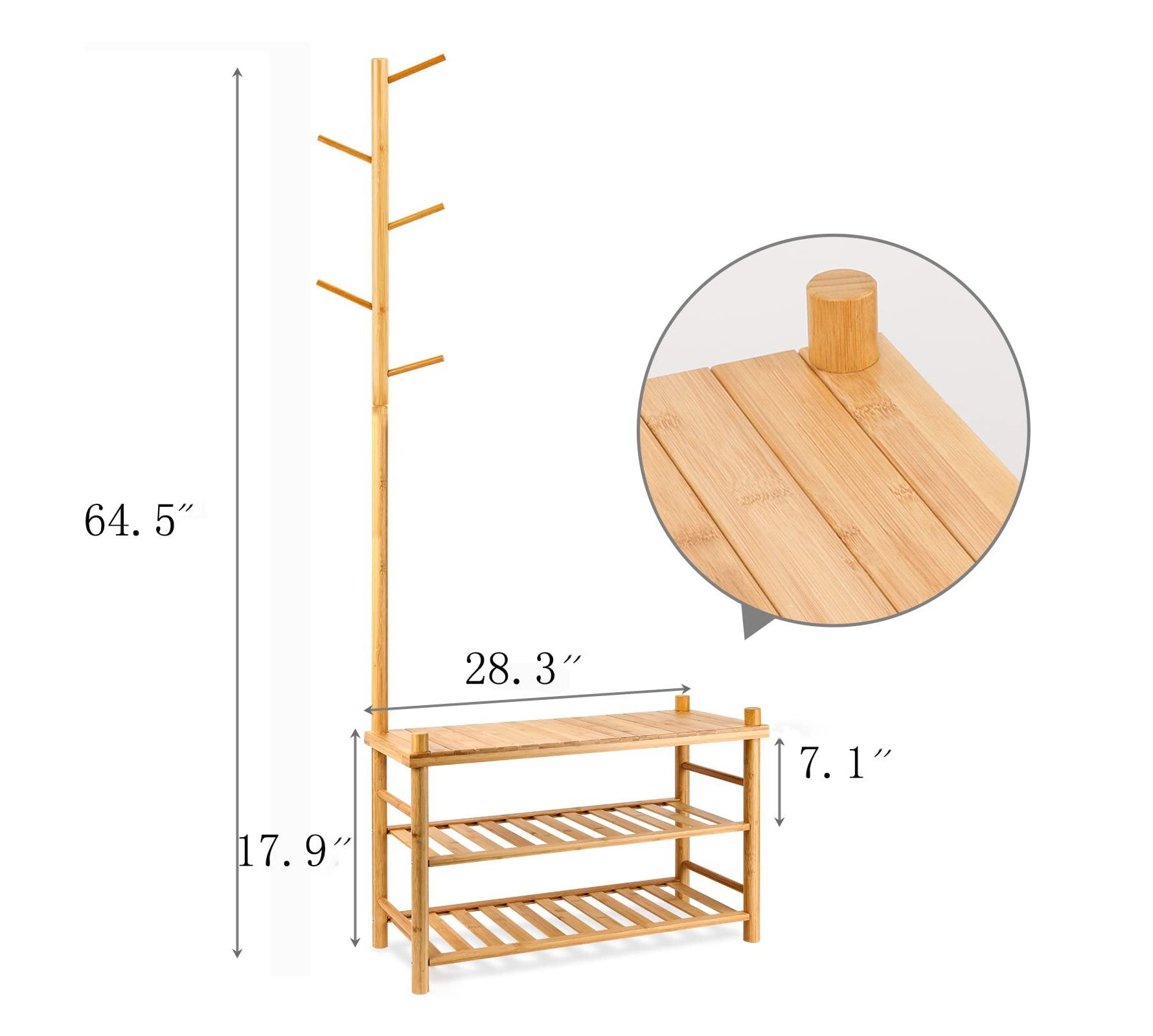 3 in 1 design multifunctional bamboo shoe rack independent bamboo shoe rack bench