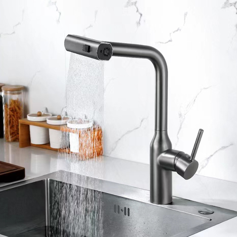 Explosive rain kitchen pull faucet waterfall shower head wash basin pull faucet