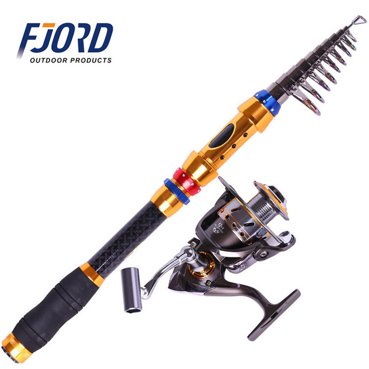 FJORD In stock 1.8m/2.1m/2.4m/2.7m/3.0m/3.6m carbon telescopic clothes fishing rod