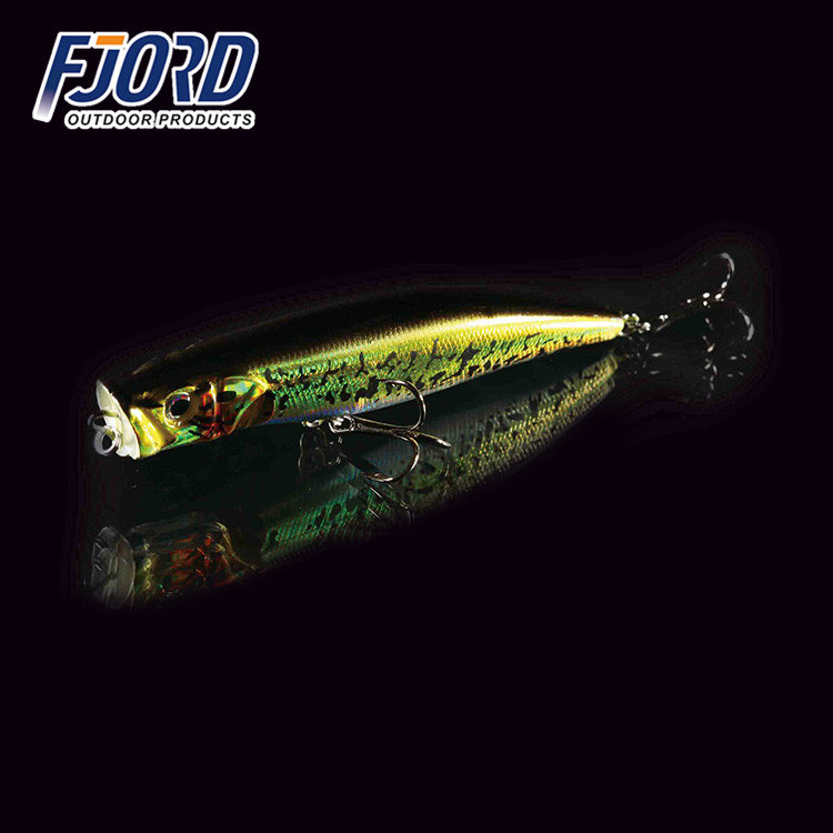 FJORD 110mm 18g fishing lure OEM surface popper lures wth laser paper