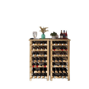 Living room bamboo wood wine rack cabinet display rack holder bar restaurant bamboo shelf