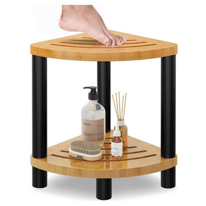 Corner Shower Stool for Shaving Legs, Shower Benches for Inside Shower, Bathroom Seat and Foot Rest