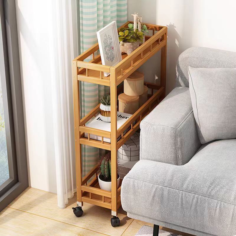 4-Tier Bamboo Bookshelf,Bookcase Free Standing Book Shelf Organizer Storage Shelving Unit for Living Room, Kitchen, Bedroom