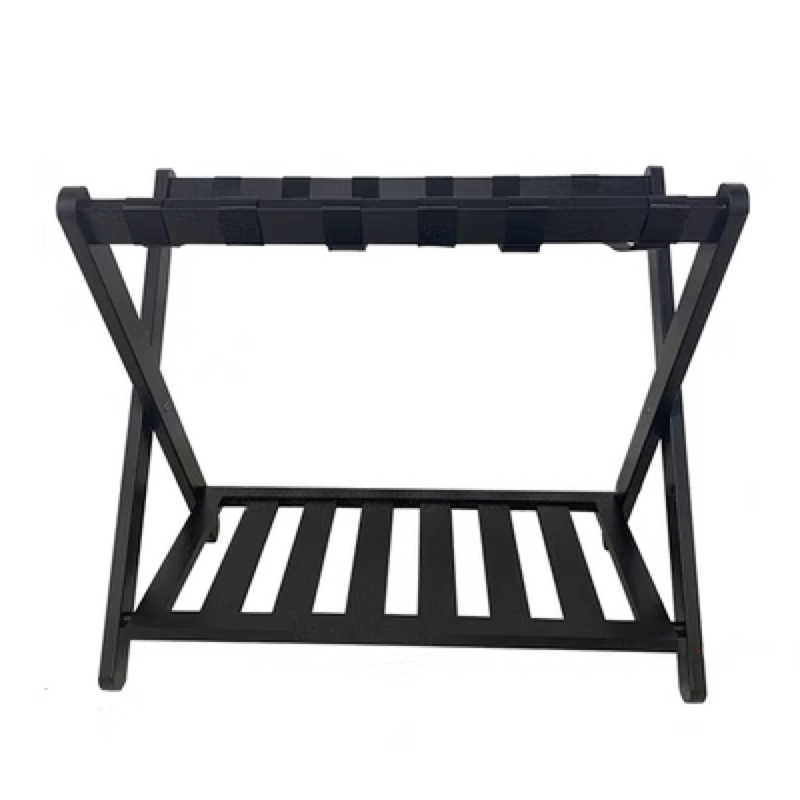 Guest room hotel furniture bamboo wooden Hotel bedroom luggage folding rack household shoe rack