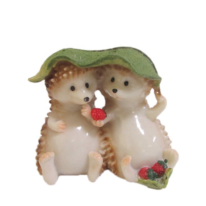 Z08922A cute resin crafts miniature accessories micro landscape Ornament animal Hedgehog Figurines terrarium statue