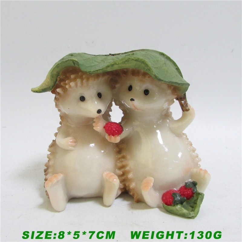 Z08922A cute resin crafts miniature accessories micro landscape Ornament animal Hedgehog Figurines terrarium statue