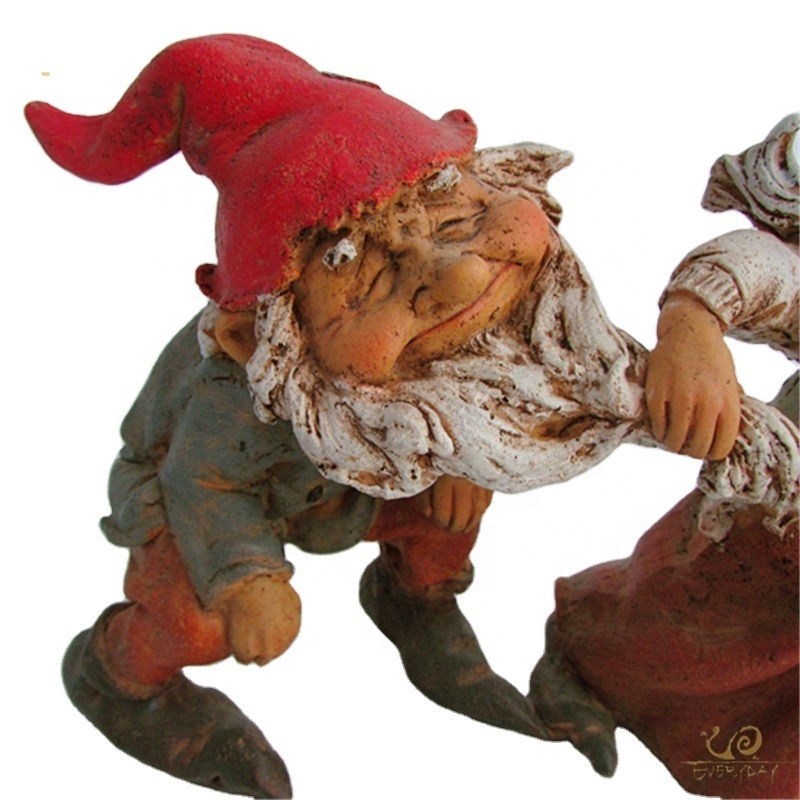 ED8339A 7 Dwarfs Garden Gnomes Figurine Resin Craft Decoration The Seven Garden Dwarf Statues