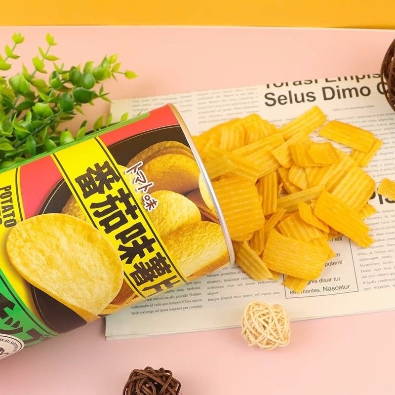 Chaoyouwei potato chips 108g causal snack wholesale BBQ Tomato crab roe Salted egg yolk black truffle flavor potato chips