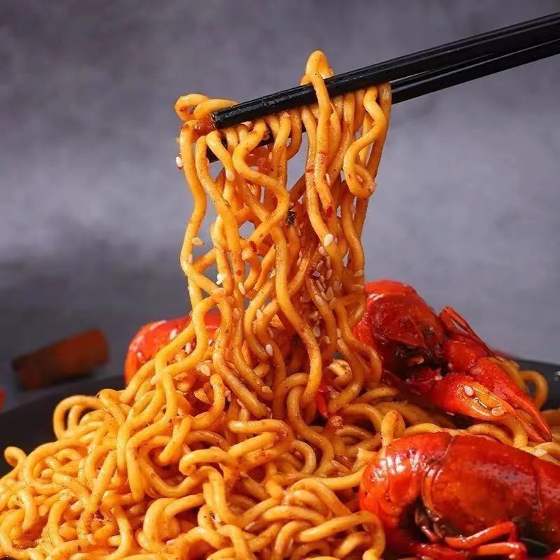 Wholesale instant noodles 100g*5*12 hot selling Exotic food Korean ramen halal Crayfish flavored noodles