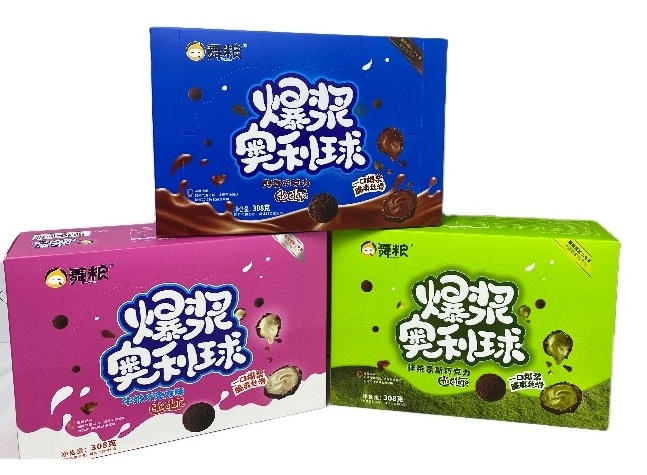 Factory wholesale cookies 308g exploding ollie balls about 35 casual snacks chocolat biscuits