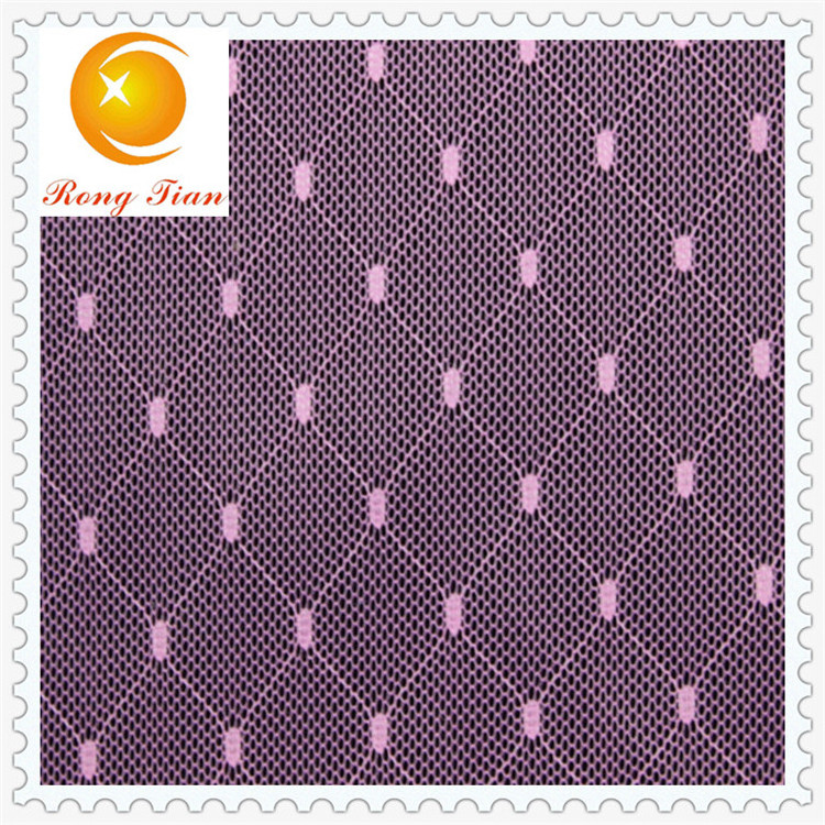 100 percent polyester polka dot tulle fabric for curtain