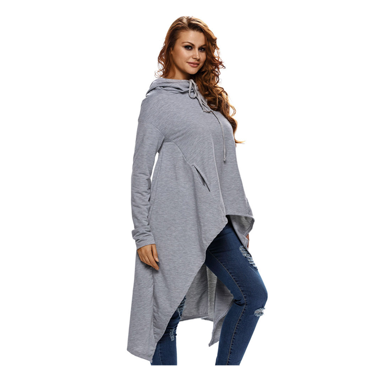 OEM factory plain long casual girls pullover hoodie dress wholesale