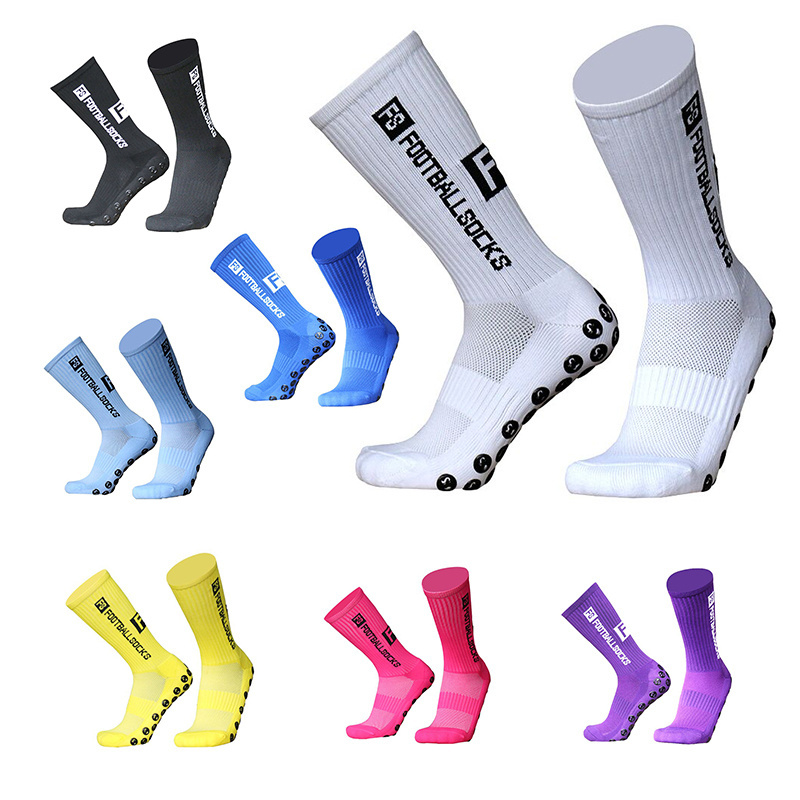 New Style Calcetines De Deporte Football Round Silicone Suction Cup Grip Anti Slip Soccer Sports Men Custom Compression Socks