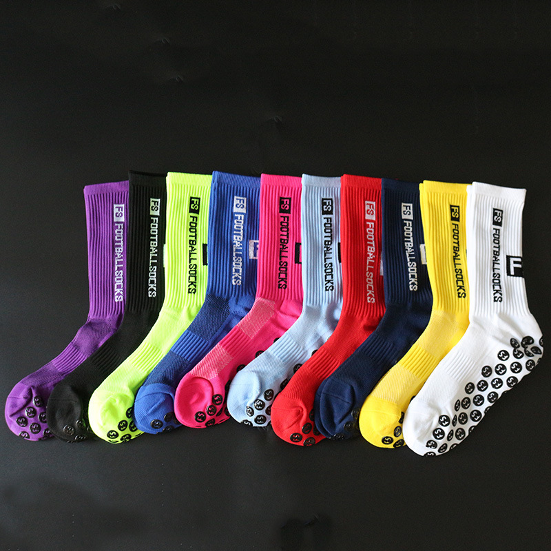 New Style Calcetines De Deporte Football Round Silicone Suction Cup Grip Anti Slip Soccer Sports Men Custom Compression Socks