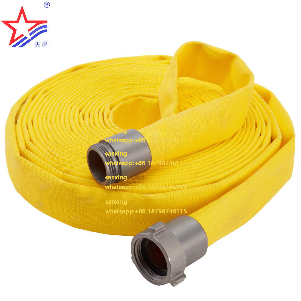 2-Inch Canvas Fighting Fire Hydrant Flat Lay Sprinkler Valve 100m PVC Rubber Hose Indoor Pvc Firefighting Equipment Accessories