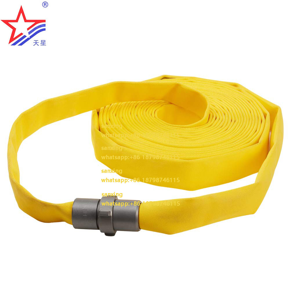 2-Inch Canvas Fighting Fire Hydrant Flat Lay Sprinkler Valve 100m PVC Rubber Hose Indoor Pvc Firefighting Equipment Accessories