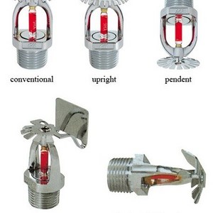 Fire Fighting Brass chrome finished pendant upright horizontal sidewall fire sprinkler head