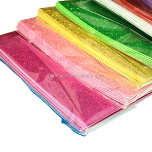 Self adhesive Glitter EVA Plain EVA foam paper DIY Children handmade craft