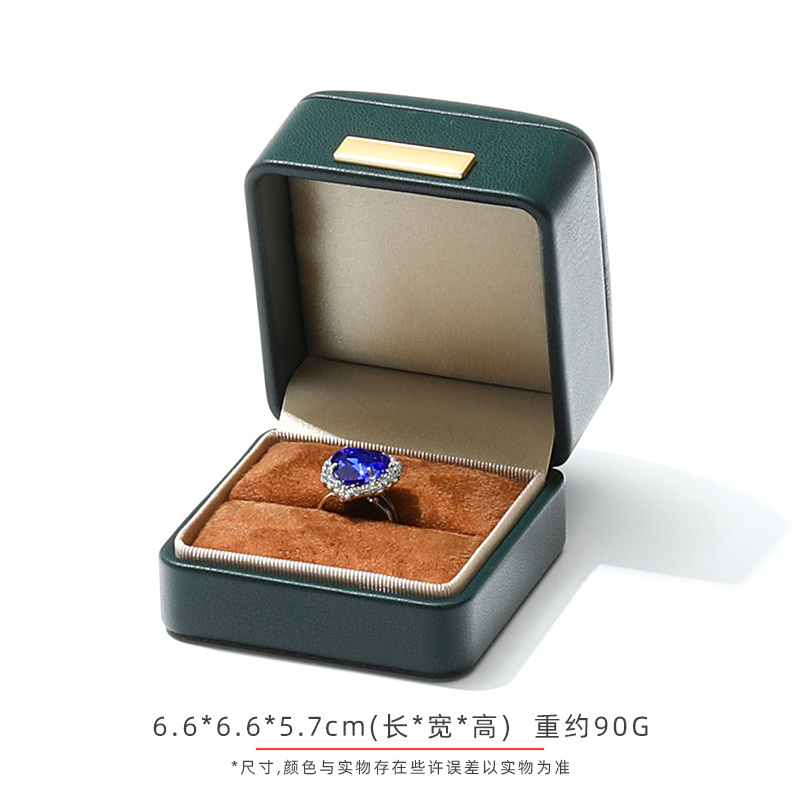 Custom leather jewelry box packaging with suede necklace bracelet jewelry box wholesale luxury ring box jewelry packaging