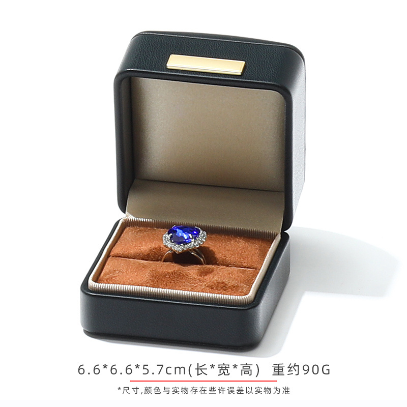 Custom leather jewelry box packaging with suede necklace bracelet jewelry box wholesale luxury ring box jewelry packaging